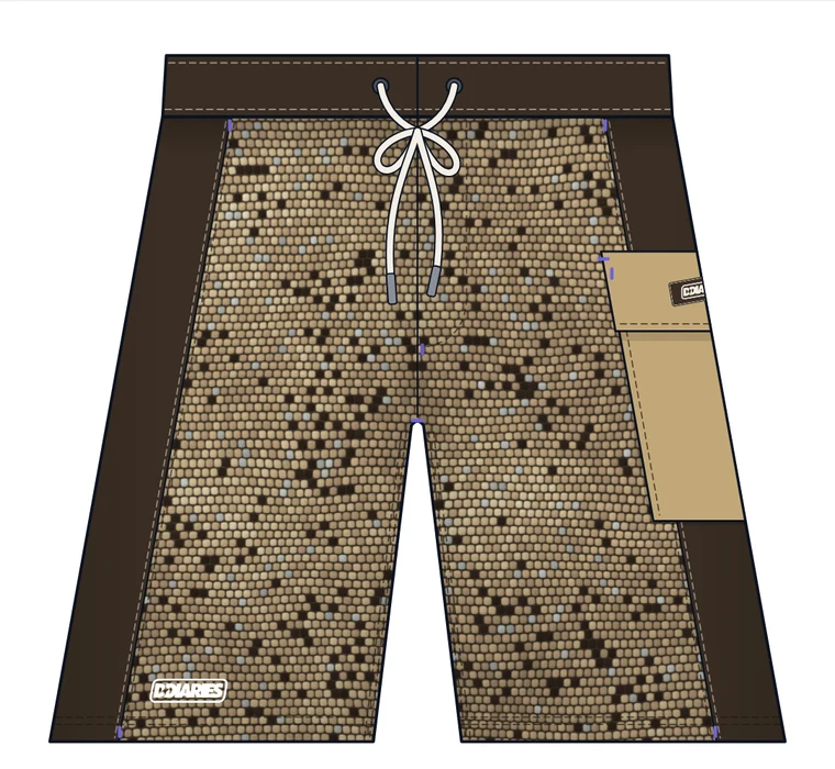 The Zebra Shark boardshort, front view